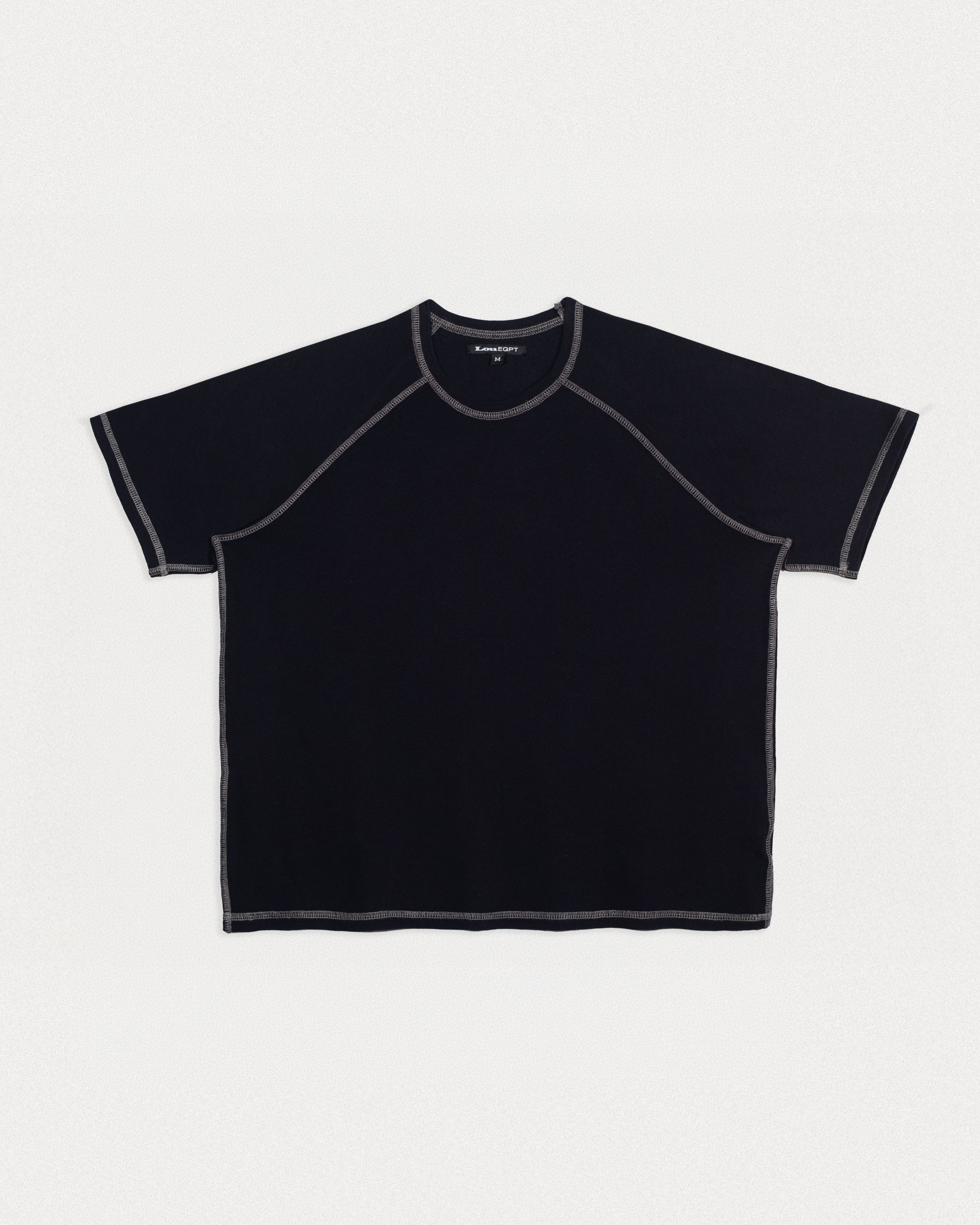 CREW RAGLAN SS - BLACK / GREY – Lou Equipment