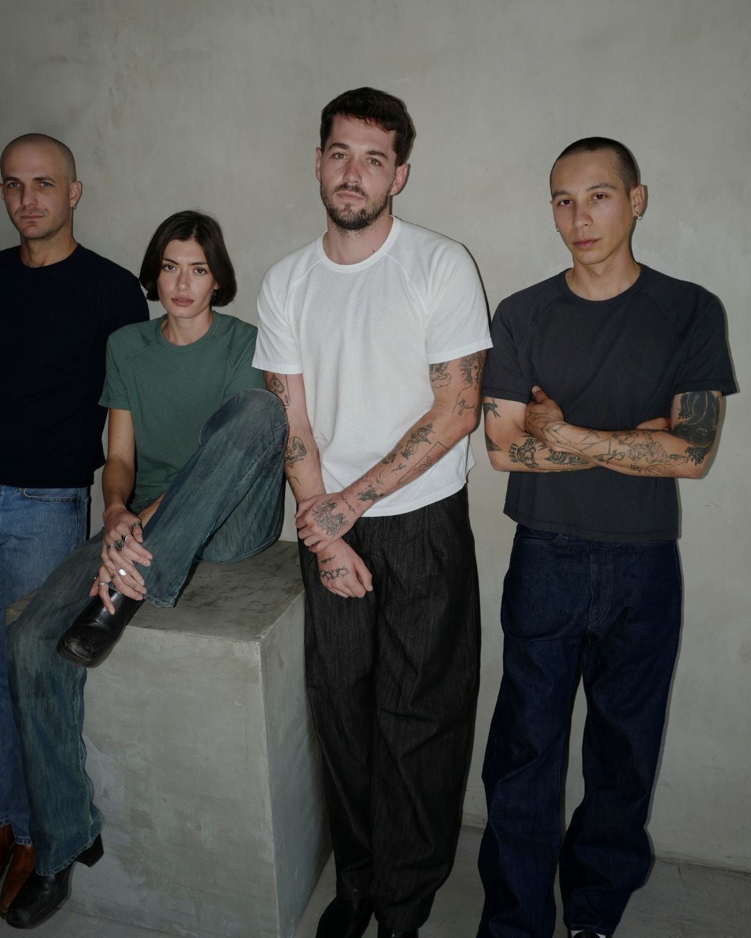 CREW RAGLAN SS - CHARCOAL