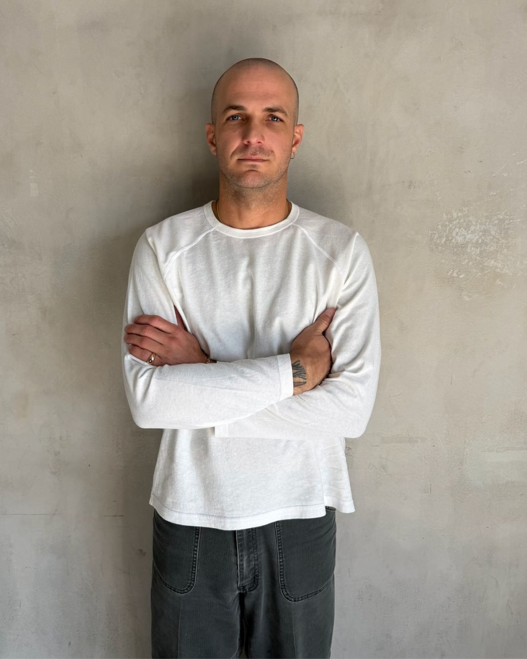 CREW RAGLAN LS - WHITE