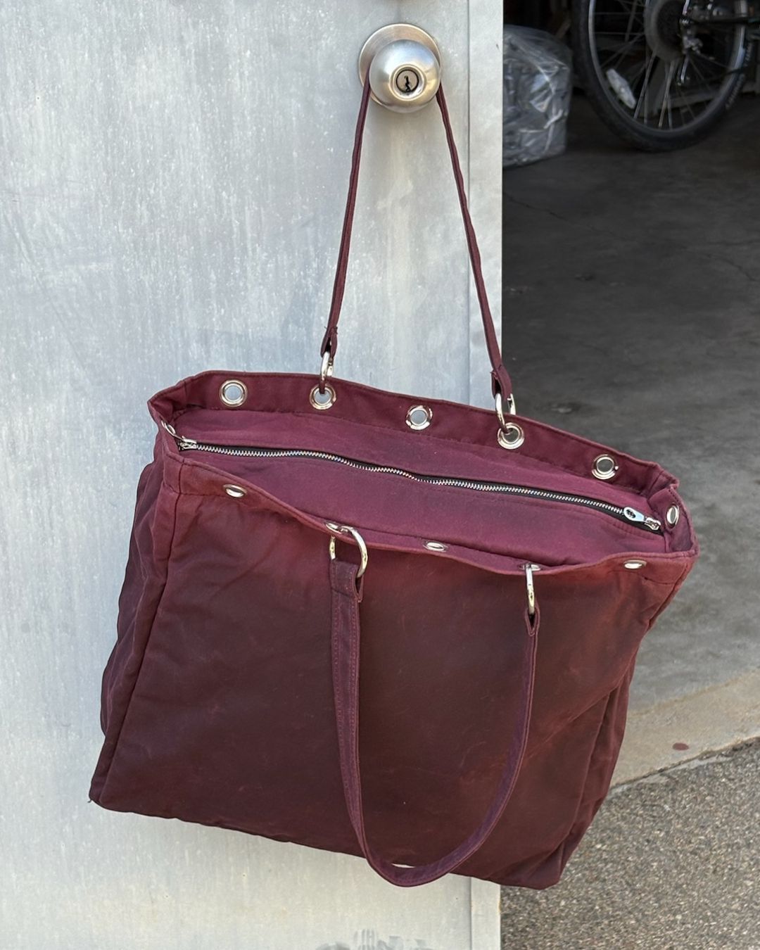 WAX BAG - OXBLOOD-4