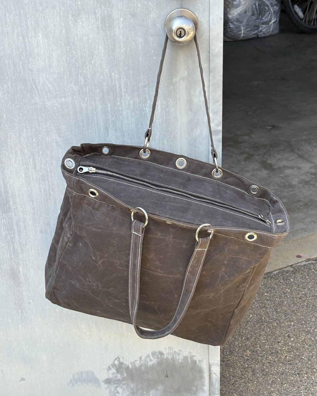 WAX BAG - OLIVE DRAB / WHITE-4