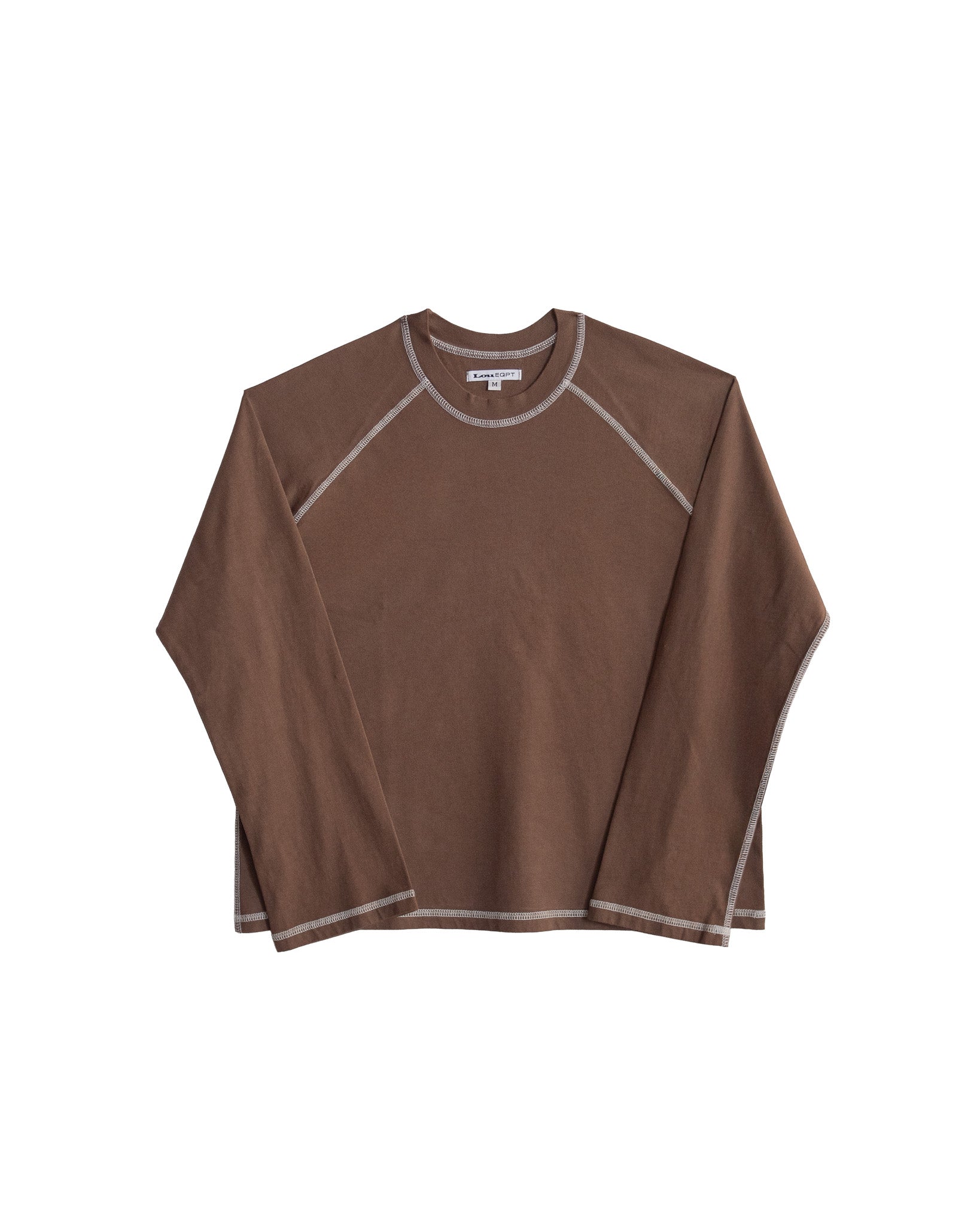 RAGLAN LS - TAUPE / WHITE