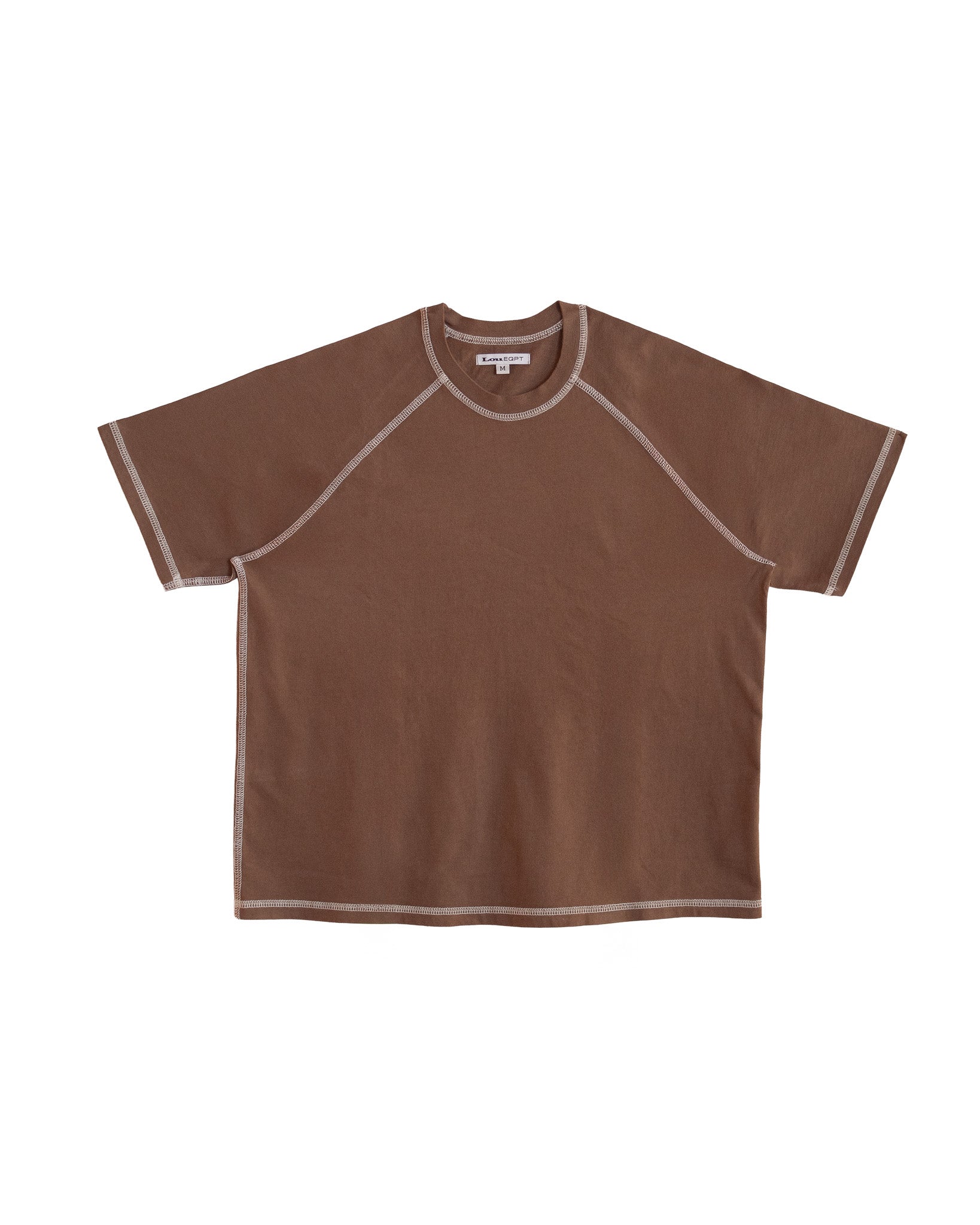 RAGLAN SS - TAUPE / WHITE