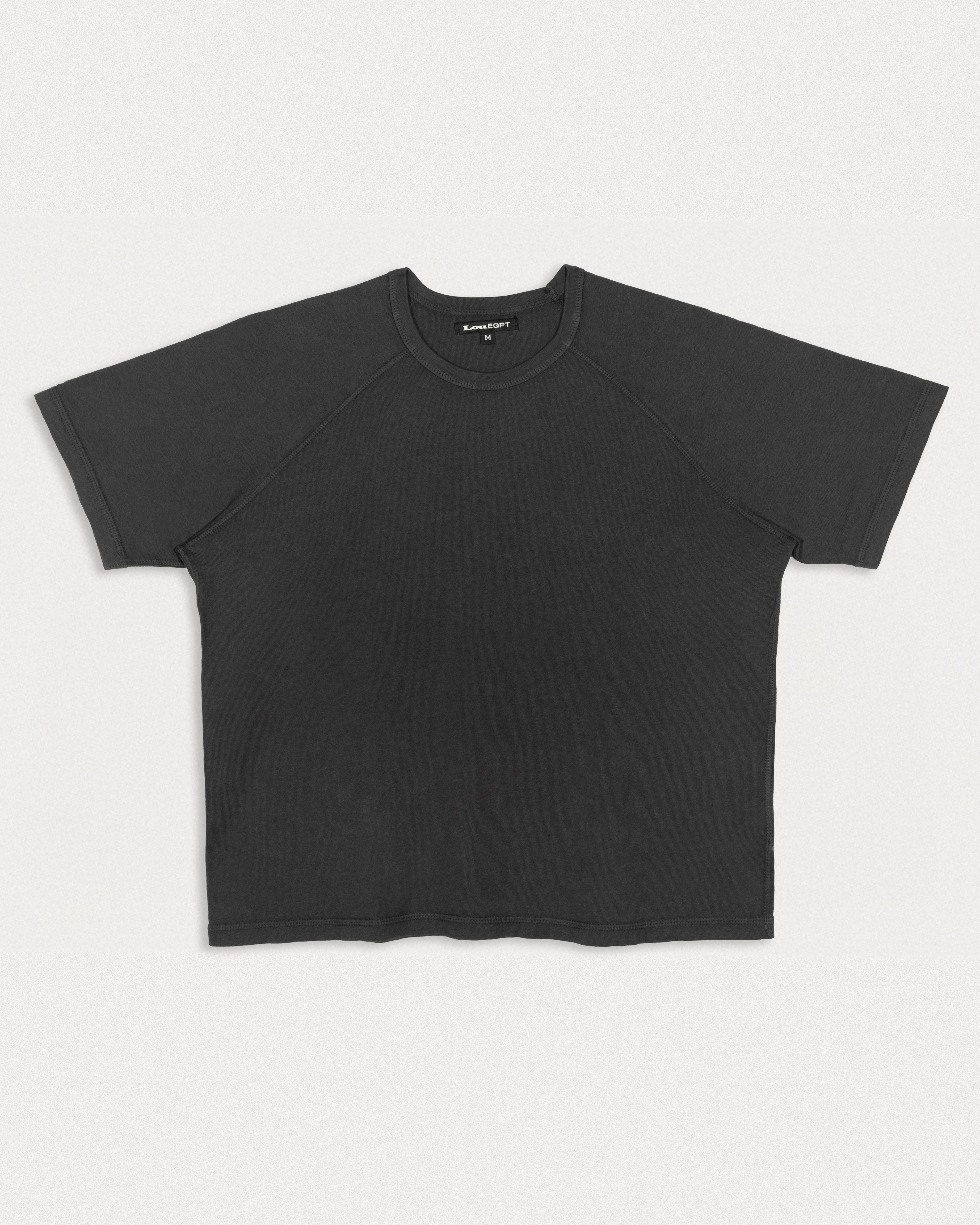 CREW RAGLAN SS - CHARCOAL