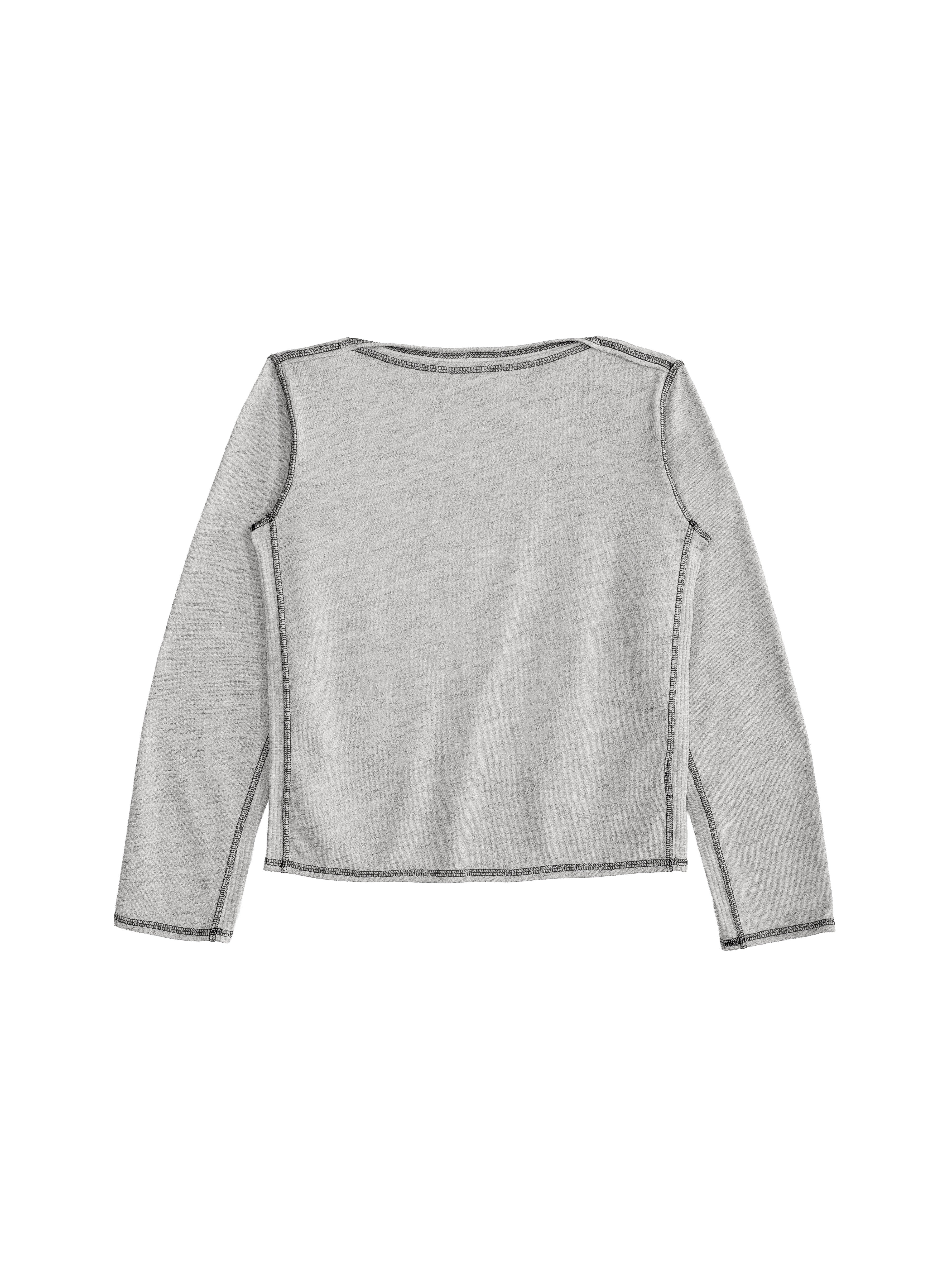 BOAT NECK THERMAL - HEATHER GREY - WAFFLE PANEL - L.E. x LYLE MCGRAW