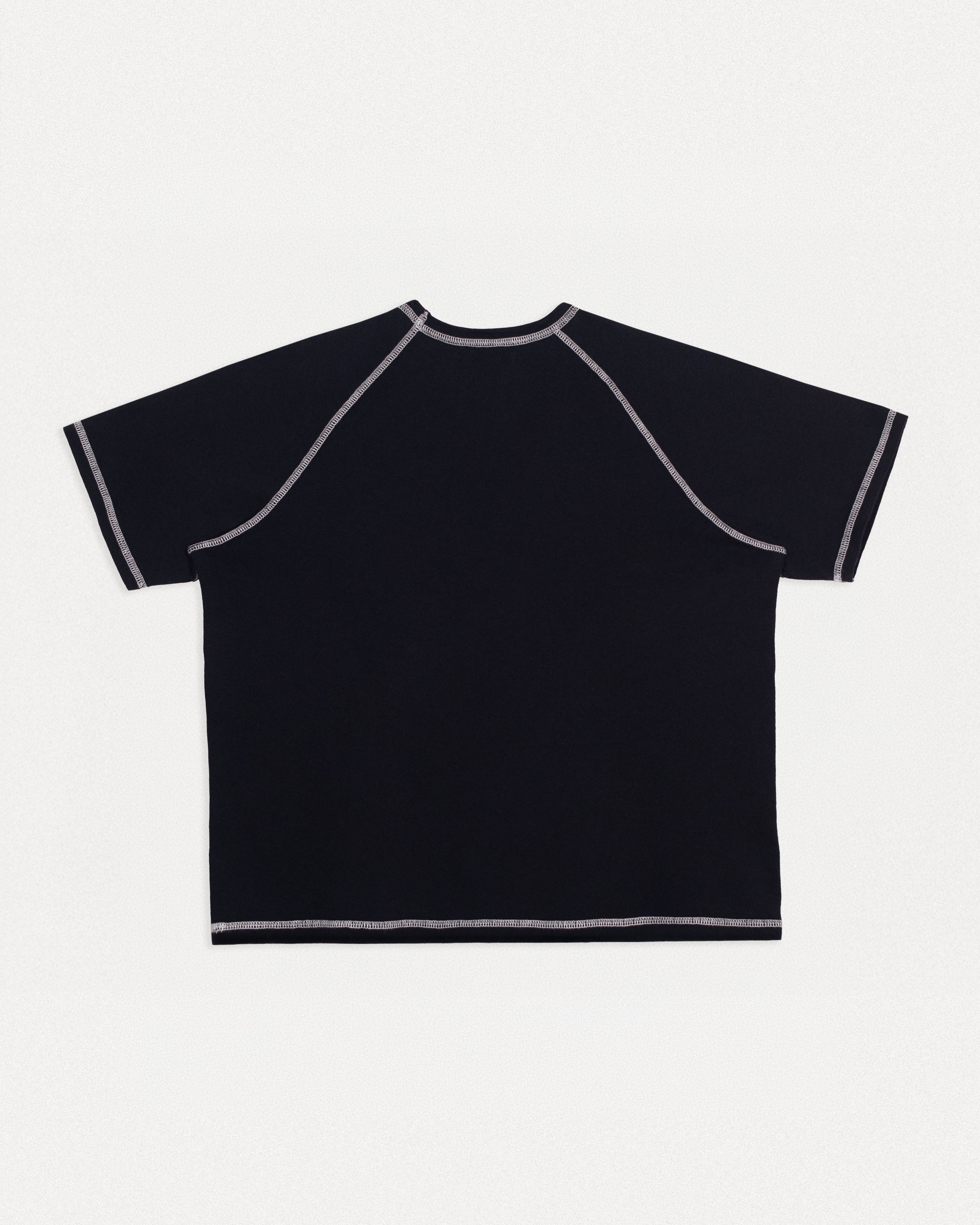 CREW RAGLAN SS - BLACK / WHITE-2