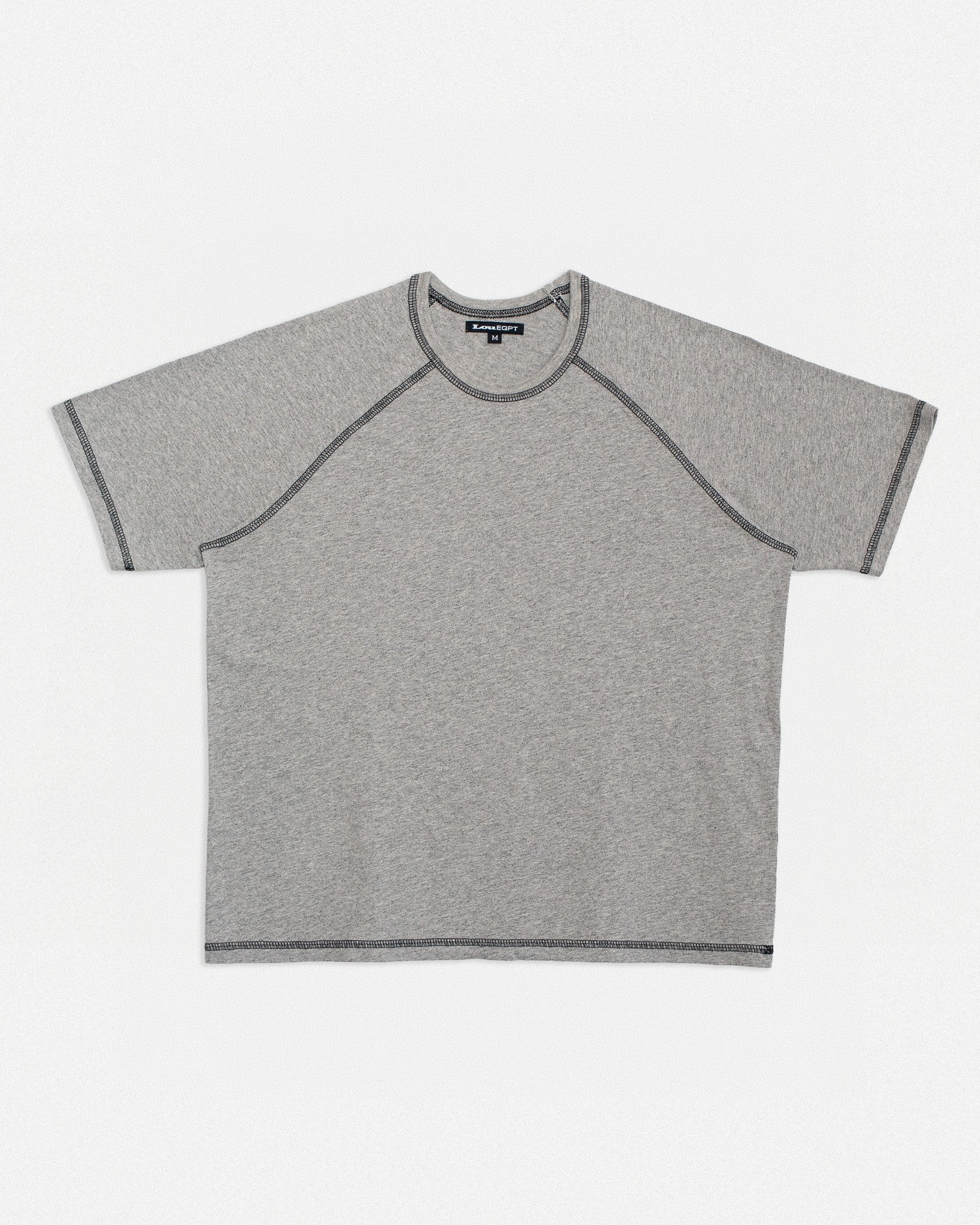 CREW RAGLAN SS - HEATHER / BLACK