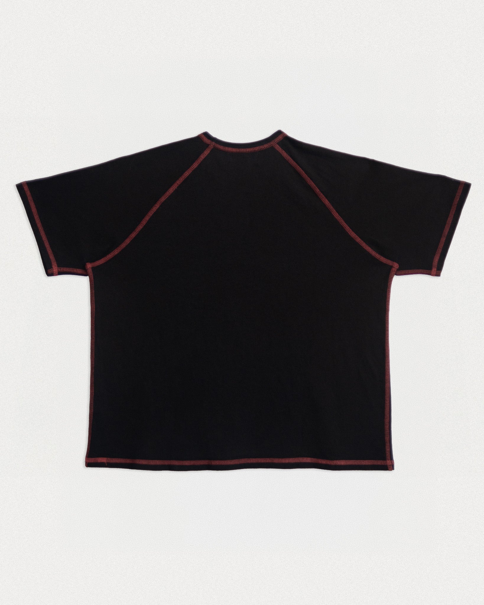 CREW RAGLAN SS - BLACK / RED-2