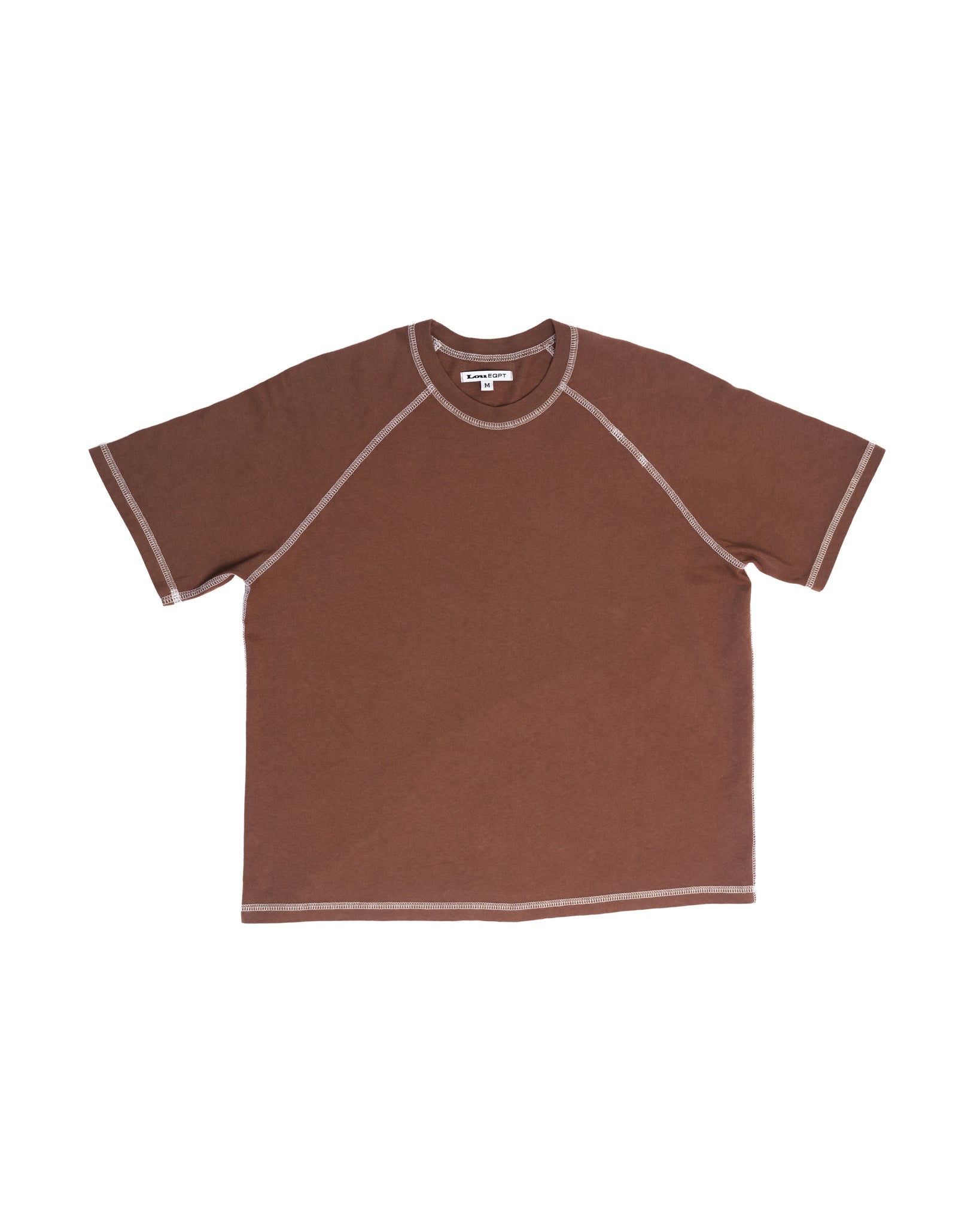 RAGLAN SS - TAUPE / WHITE