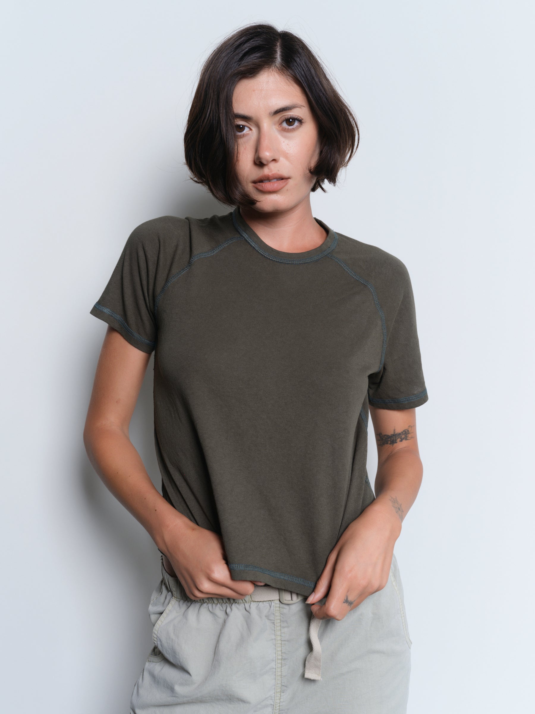 CREW RAGLAN SS - FOREST / GREEN-3