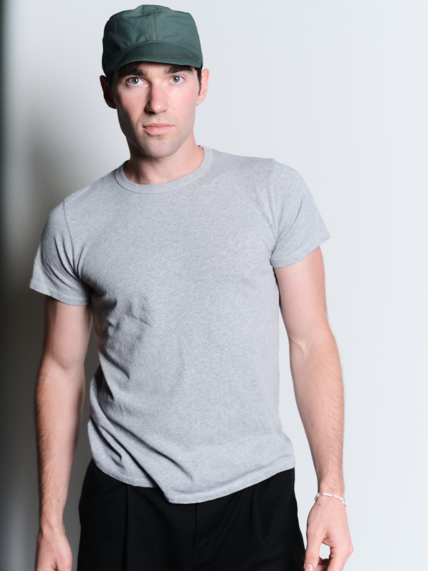 MICRO TEE SS - HEATHER / WHITE-5
