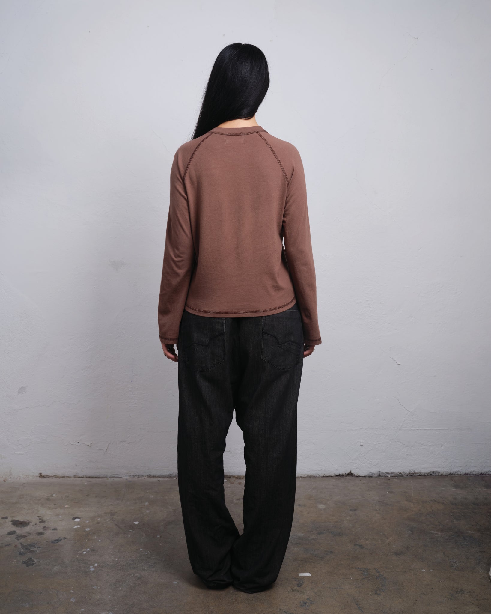 RAGLAN LS - TAUPE / BROWN
