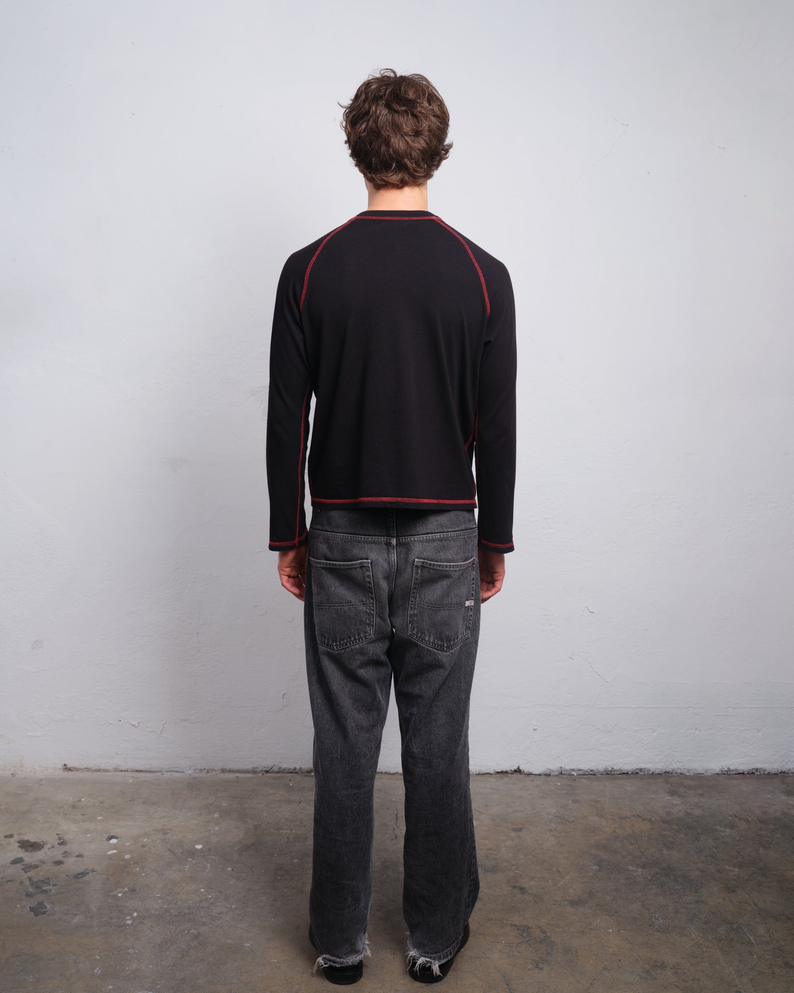 RAGLAN LS - BLACK / RED