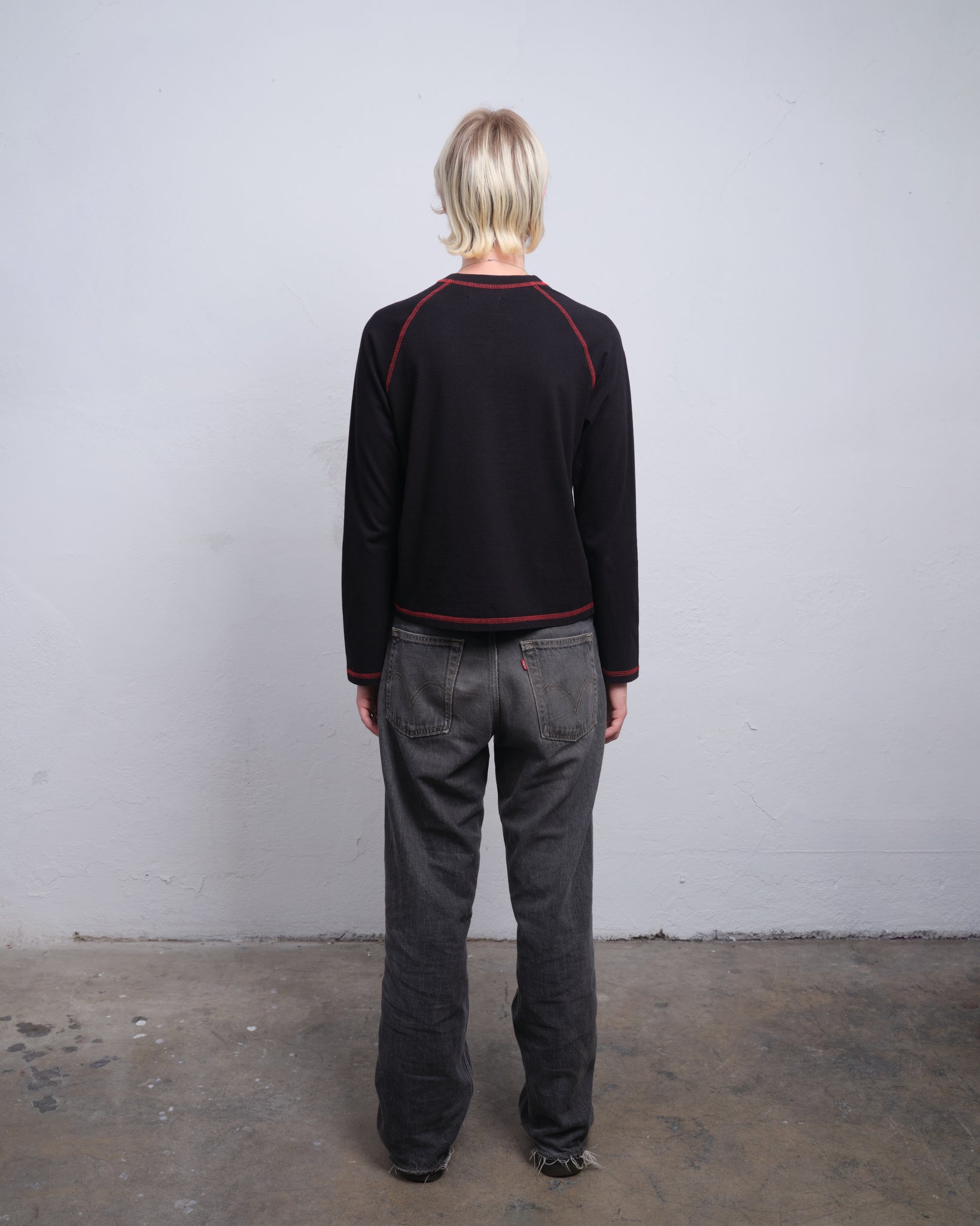 RAGLAN LS - BLACK / RED