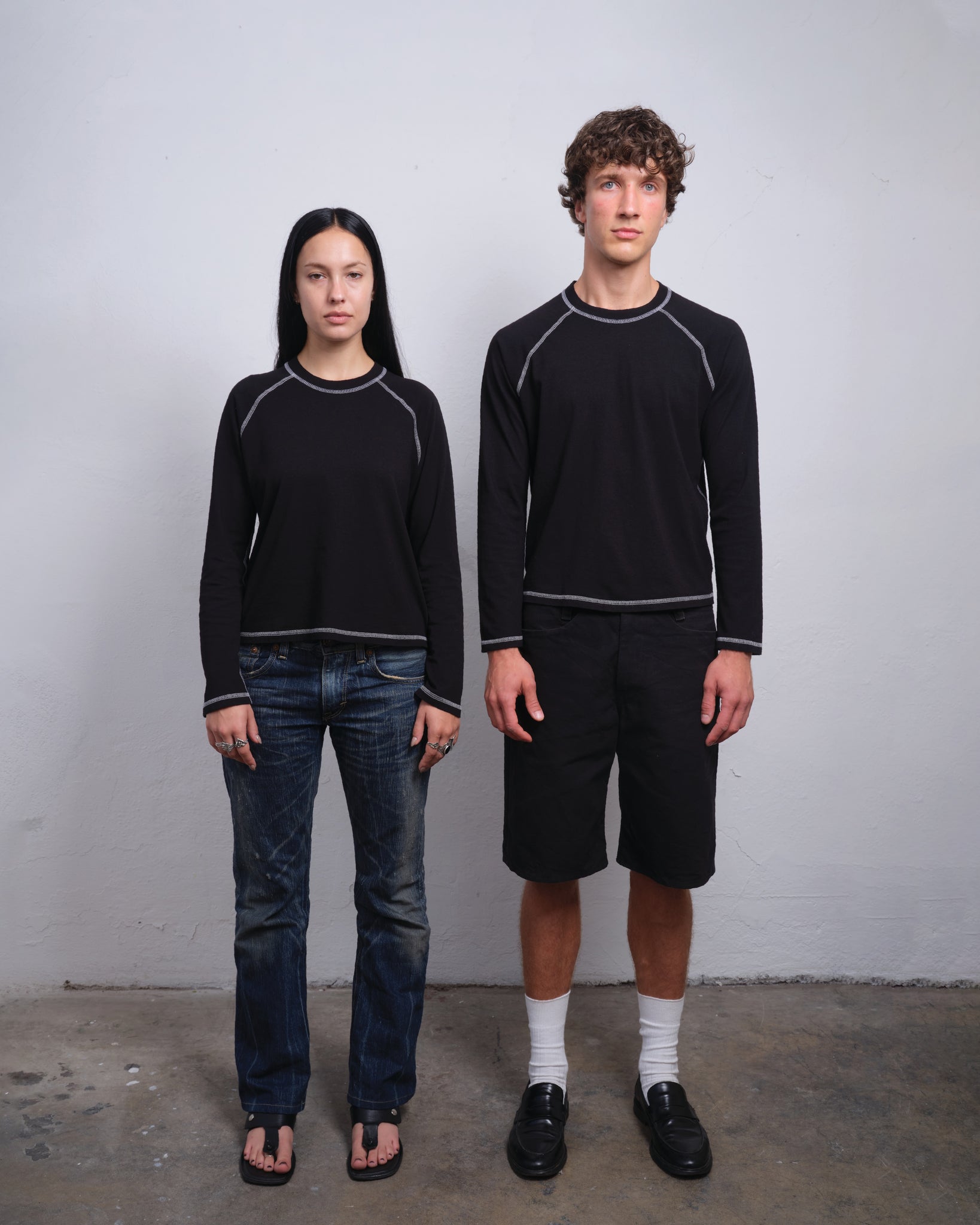 RAGLAN LS - BLACK / WHITE