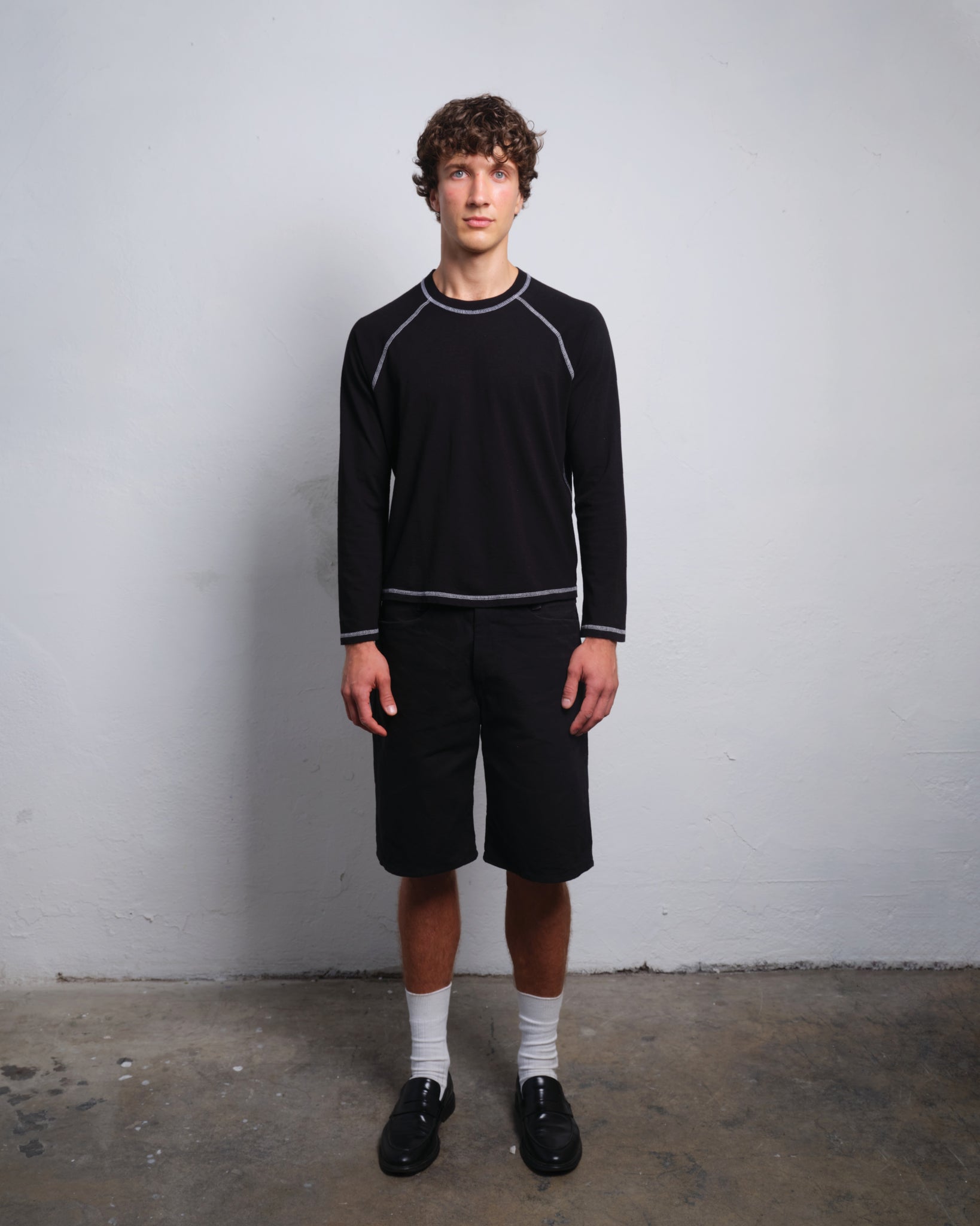 RAGLAN LS - BLACK / WHITE