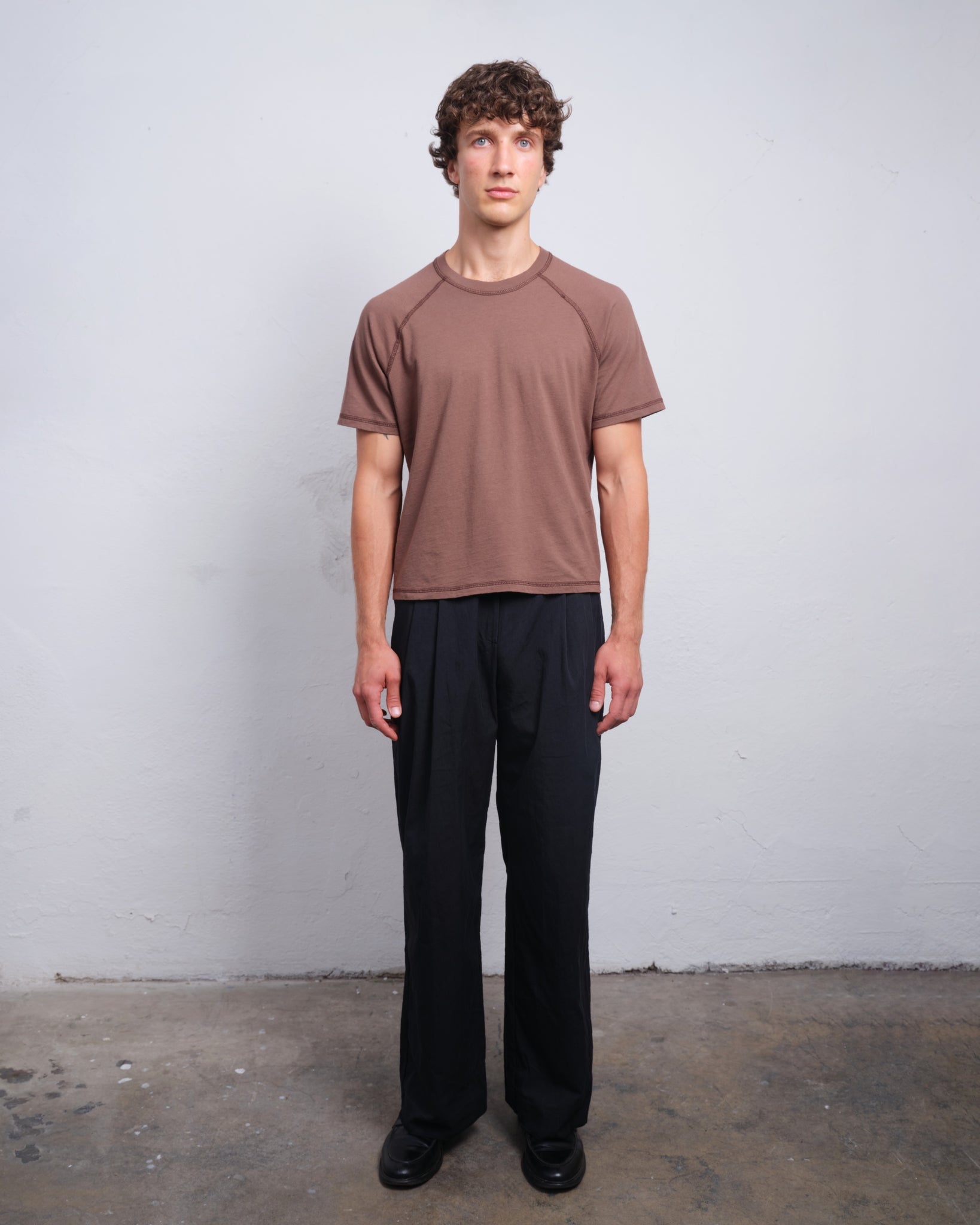 RAGLAN SS - TAUPE / BROWN