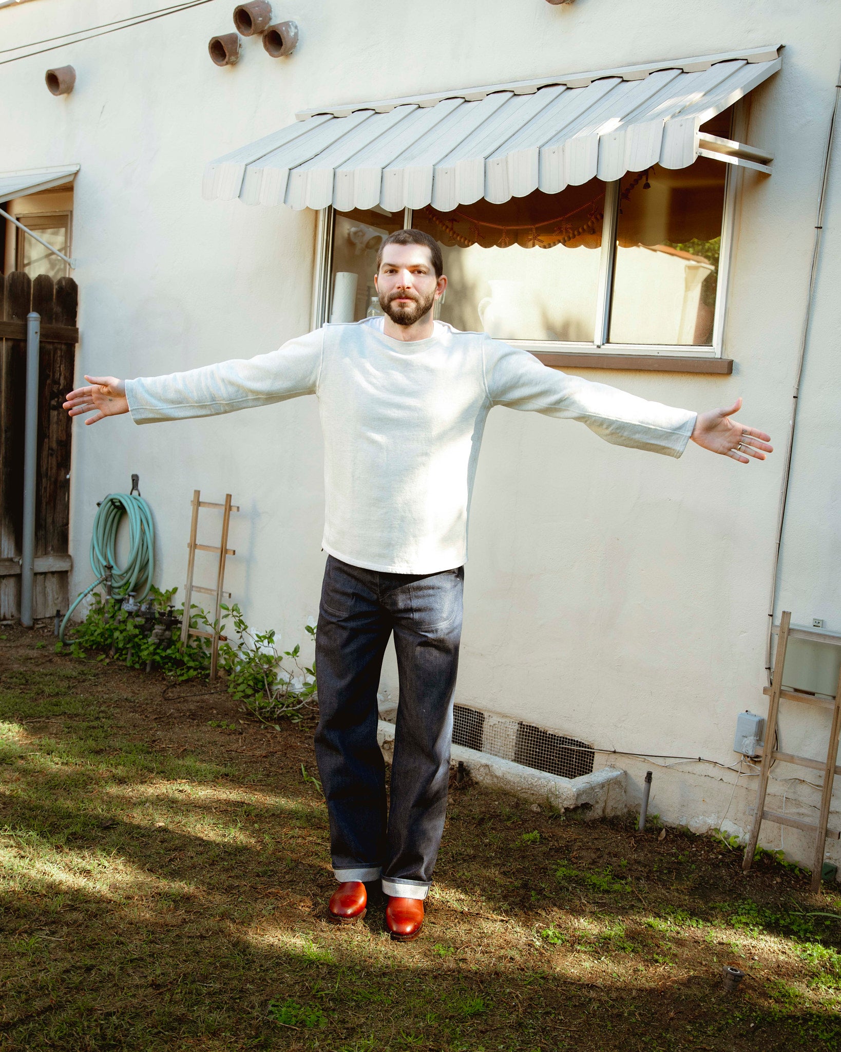 BOAT NECK SWEATER - NATURAL - L.E. x LYLE MCGRAW-3