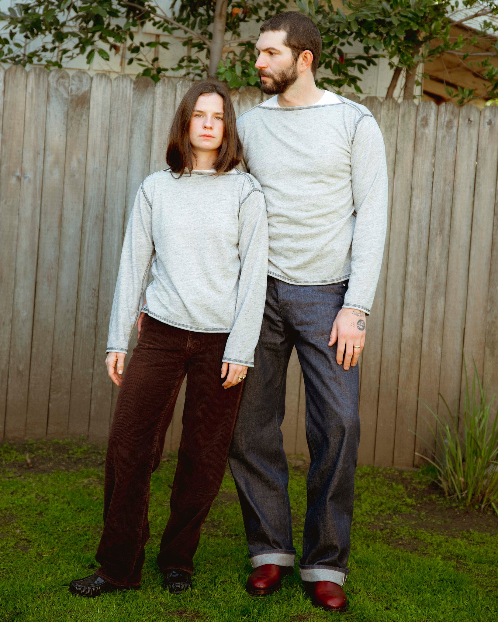 BOAT NECK THERMAL - HEATHER GREY - WAFFLE PANEL - L.E. x LYLE MCGRAW-3